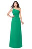 ColsBM Kamila Pepper Green Traditional Asymmetric Neckline Sleeveless Half Backless Chiffon Floor Length Plus Size Bridesmaid Dresses