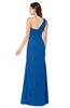 ColsBM Kamila Royal Blue Traditional Asymmetric Neckline Sleeveless Half Backless Chiffon Floor Length Plus Size Bridesmaid Dresses