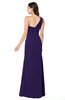 ColsBM Kamila Royal Purple Traditional Asymmetric Neckline Sleeveless Half Backless Chiffon Floor Length Plus Size Bridesmaid Dresses