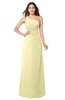 ColsBM Kamila Soft Yellow Traditional Asymmetric Neckline Sleeveless Half Backless Chiffon Floor Length Plus Size Bridesmaid Dresses