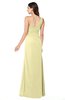 ColsBM Kamila Soft Yellow Traditional Asymmetric Neckline Sleeveless Half Backless Chiffon Floor Length Plus Size Bridesmaid Dresses