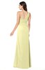 ColsBM Kamila Wax Yellow Traditional Asymmetric Neckline Sleeveless Half Backless Chiffon Floor Length Plus Size Bridesmaid Dresses