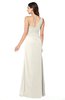 ColsBM Kamila Whisper White Traditional Asymmetric Neckline Sleeveless Half Backless Chiffon Floor Length Plus Size Bridesmaid Dresses