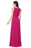 ColsBM Willow Beetroot Purple Classic A-line Jewel Sleeveless Zipper Draped Plus Size Bridesmaid Dresses