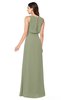 ColsBM Willow Bog Classic A-line Jewel Sleeveless Zipper Draped Plus Size Bridesmaid Dresses