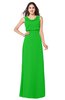 ColsBM Willow Classic Green Classic A-line Jewel Sleeveless Zipper Draped Plus Size Bridesmaid Dresses