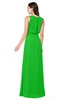 ColsBM Willow Classic Green Classic A-line Jewel Sleeveless Zipper Draped Plus Size Bridesmaid Dresses