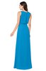 ColsBM Willow Cornflower Blue Classic A-line Jewel Sleeveless Zipper Draped Plus Size Bridesmaid Dresses