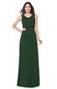 ColsBM Willow Hunter Green Classic A-line Jewel Sleeveless Zipper Draped Plus Size Bridesmaid Dresses