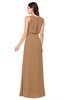 ColsBM Willow Light Brown Classic A-line Jewel Sleeveless Zipper Draped Plus Size Bridesmaid Dresses