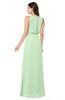 ColsBM Willow Light Green Classic A-line Jewel Sleeveless Zipper Draped Plus Size Bridesmaid Dresses