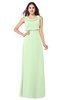ColsBM Willow Pale Green Classic A-line Jewel Sleeveless Zipper Draped Plus Size Bridesmaid Dresses