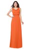 ColsBM Willow Tangerine Classic A-line Jewel Sleeveless Zipper Draped Plus Size Bridesmaid Dresses