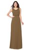 ColsBM Willow Truffle Classic A-line Jewel Sleeveless Zipper Draped Plus Size Bridesmaid Dresses