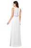ColsBM Willow White Classic A-line Jewel Sleeveless Zipper Draped Plus Size Bridesmaid Dresses