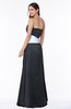 ColsBM Amalia Black Modern A-line Strapless Zipper Floor Length Sash Plus Size Bridesmaid Dresses