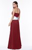 ColsBM Amalia Dark Red Modern A-line Strapless Zipper Floor Length Sash Plus Size Bridesmaid Dresses