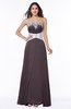 ColsBM Amalia Fudge Brown Modern A-line Strapless Zipper Floor Length Sash Plus Size Bridesmaid Dresses