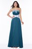 ColsBM Amalia Moroccan Blue Modern A-line Strapless Zipper Floor Length Sash Plus Size Bridesmaid Dresses