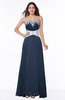 ColsBM Amalia Navy Blue Modern A-line Strapless Zipper Floor Length Sash Plus Size Bridesmaid Dresses