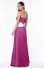 ColsBM Amalia Raspberry Modern A-line Strapless Zipper Floor Length Sash Plus Size Bridesmaid Dresses