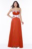 ColsBM Amalia Rust Modern A-line Strapless Zipper Floor Length Sash Plus Size Bridesmaid Dresses