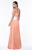 ColsBM Amalia Salmon Modern A-line Strapless Zipper Floor Length Sash Plus Size Bridesmaid Dresses