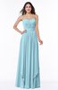 ColsBM Kerry Aqua Modern Sleeveless Zip up Floor Length Ruching Plus Size Bridesmaid Dresses