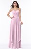 ColsBM Kerry Baby Pink Modern Sleeveless Zip up Floor Length Ruching Plus Size Bridesmaid Dresses