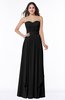 ColsBM Kerry Black Modern Sleeveless Zip up Floor Length Ruching Plus Size Bridesmaid Dresses