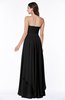 ColsBM Kerry Black Modern Sleeveless Zip up Floor Length Ruching Plus Size Bridesmaid Dresses