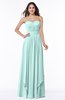 ColsBM Kerry Blue Glass Modern Sleeveless Zip up Floor Length Ruching Plus Size Bridesmaid Dresses
