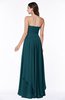 ColsBM Kerry Blue Green Modern Sleeveless Zip up Floor Length Ruching Plus Size Bridesmaid Dresses