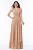 ColsBM Kerry Burnt Orange Modern Sleeveless Zip up Floor Length Ruching Plus Size Bridesmaid Dresses