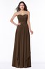 ColsBM Kerry Chocolate Brown Modern Sleeveless Zip up Floor Length Ruching Plus Size Bridesmaid Dresses