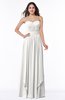 ColsBM Kerry Cloud White Modern Sleeveless Zip up Floor Length Ruching Plus Size Bridesmaid Dresses
