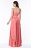 ColsBM Kerry Coral Modern Sleeveless Zip up Floor Length Ruching Plus Size Bridesmaid Dresses