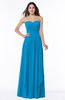 ColsBM Kerry Cornflower Blue Modern Sleeveless Zip up Floor Length Ruching Plus Size Bridesmaid Dresses