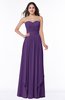 ColsBM Kerry Dark Purple Modern Sleeveless Zip up Floor Length Ruching Plus Size Bridesmaid Dresses