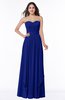 ColsBM Kerry Electric Blue Modern Sleeveless Zip up Floor Length Ruching Plus Size Bridesmaid Dresses