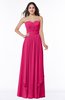 ColsBM Kerry Fuschia Modern Sleeveless Zip up Floor Length Ruching Plus Size Bridesmaid Dresses