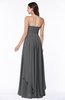 ColsBM Kerry Grey Modern Sleeveless Zip up Floor Length Ruching Plus Size Bridesmaid Dresses