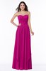 ColsBM Kerry Hot Pink Modern Sleeveless Zip up Floor Length Ruching Plus Size Bridesmaid Dresses