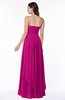 ColsBM Kerry Hot Pink Modern Sleeveless Zip up Floor Length Ruching Plus Size Bridesmaid Dresses
