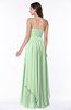 ColsBM Kerry Light Green Modern Sleeveless Zip up Floor Length Ruching Plus Size Bridesmaid Dresses