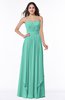 ColsBM Kerry Mint Green Modern Sleeveless Zip up Floor Length Ruching Plus Size Bridesmaid Dresses