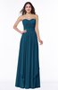 ColsBM Kerry Moroccan Blue Modern Sleeveless Zip up Floor Length Ruching Plus Size Bridesmaid Dresses