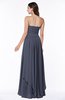 ColsBM Kerry Nightshadow Blue Modern Sleeveless Zip up Floor Length Ruching Plus Size Bridesmaid Dresses