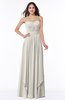 ColsBM Kerry Off White Modern Sleeveless Zip up Floor Length Ruching Plus Size Bridesmaid Dresses
