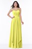 ColsBM Kerry Pale Yellow Modern Sleeveless Zip up Floor Length Ruching Plus Size Bridesmaid Dresses